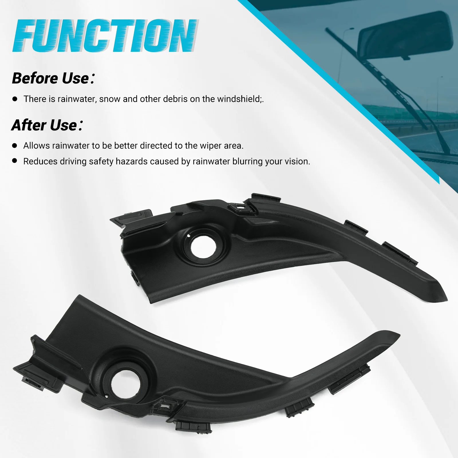 1 زوج الجبهة ممسحة زجاج أمامي الجانب التفاف الزاوية الكسوة لهوندا سيفيك 9th 12-15 74220TR0A00 74210TR0A00