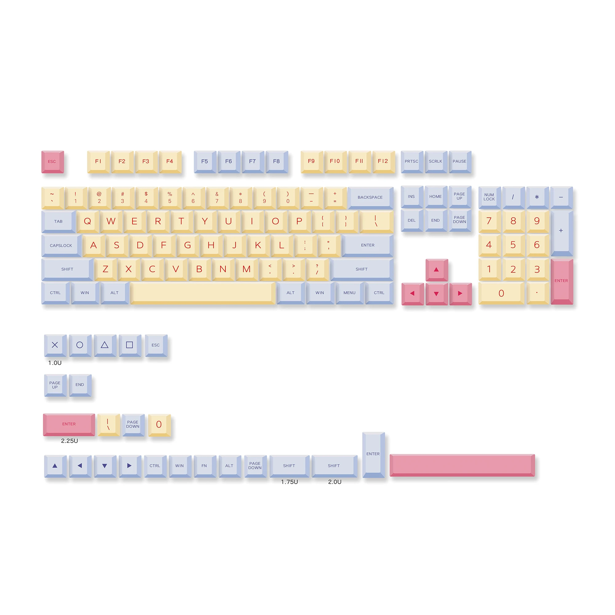 

Support DIY Keycap XDA Profile Sublimation English Japanese Personalized PBT Keycaps for Gaming Mechanical Keyboard MX Switch