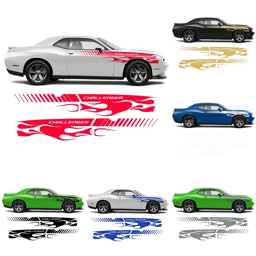 Universal Fit Checkered Racing Car Stripe, Auto Racing Side Vehicle Stripe , Cast Vinyl Wrap, FLAME SIDE GRAPHICS