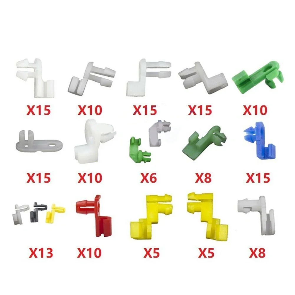 160PCS Universal Auto Door Lock Rod Clip Driver Side Handle Retainer Fits  Hole Plastic Rivet Fasteners Retainers Car Wire Clip