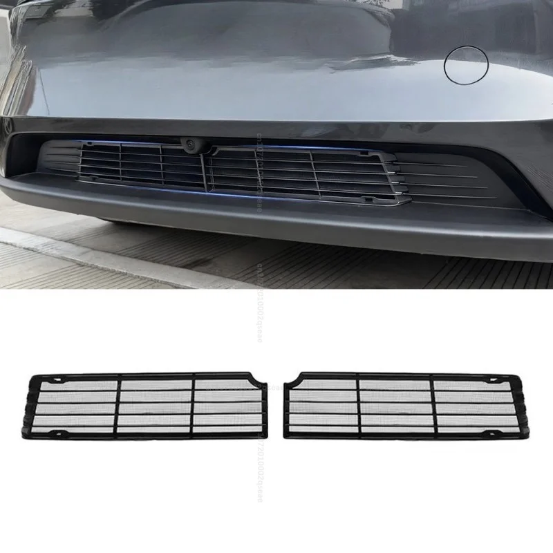 Geteiltes Insektenschutznetz aus ABS für Tesla Model Y Juniper 2025 2026 Model YL Frontgrill-Netzeinsätze – Detail 2