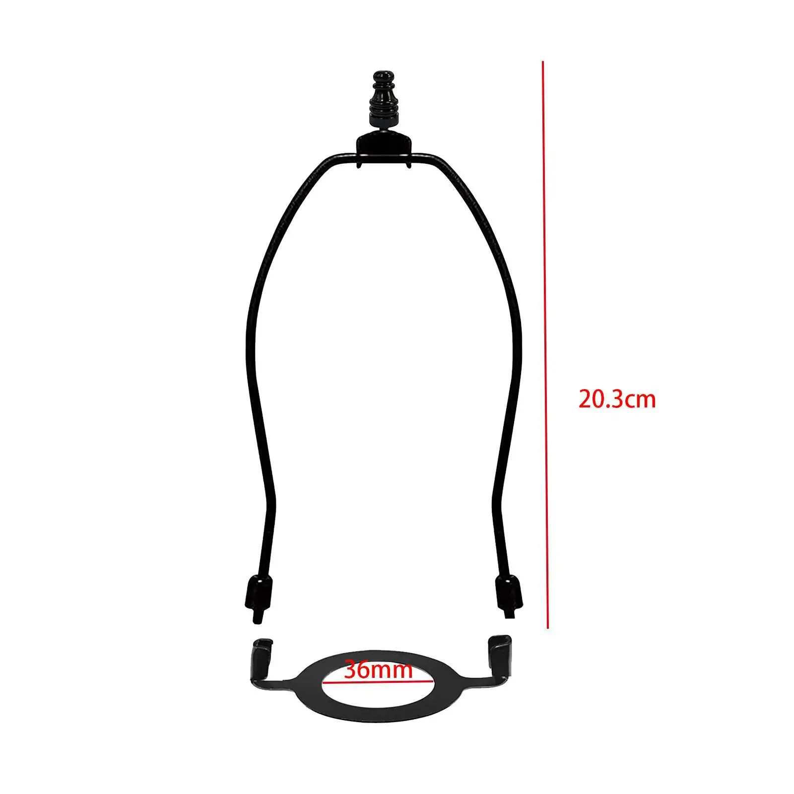 Lighting Fitting Finial Accessory Oval Shape Lamp Shade Holder Metal Harp Kit for Club Restaurant Home Lamp