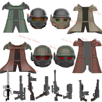 4/5pcs Set MY711 MY714 Building Blocks NCR Helmet Armor Soldier Brick Figure ABS DIY Collection Model Doll Toy Boys Gift
