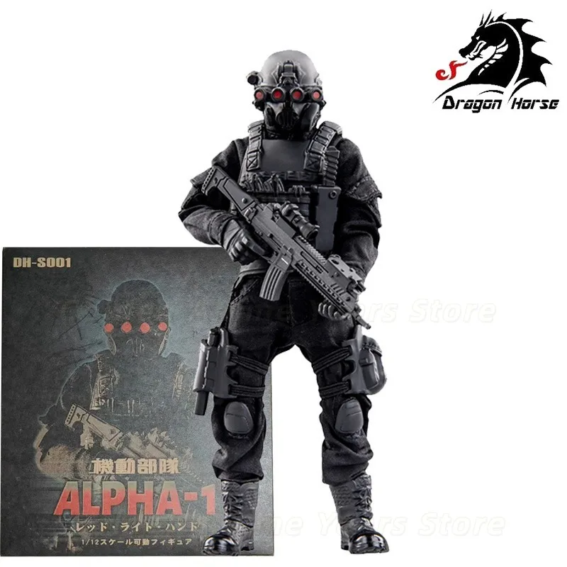 【In Stock】Dragon Horse Tactical Task Force Soldier Alpha-1 Lucky Personnel Movable Action Figure Collection Gift&Collection
