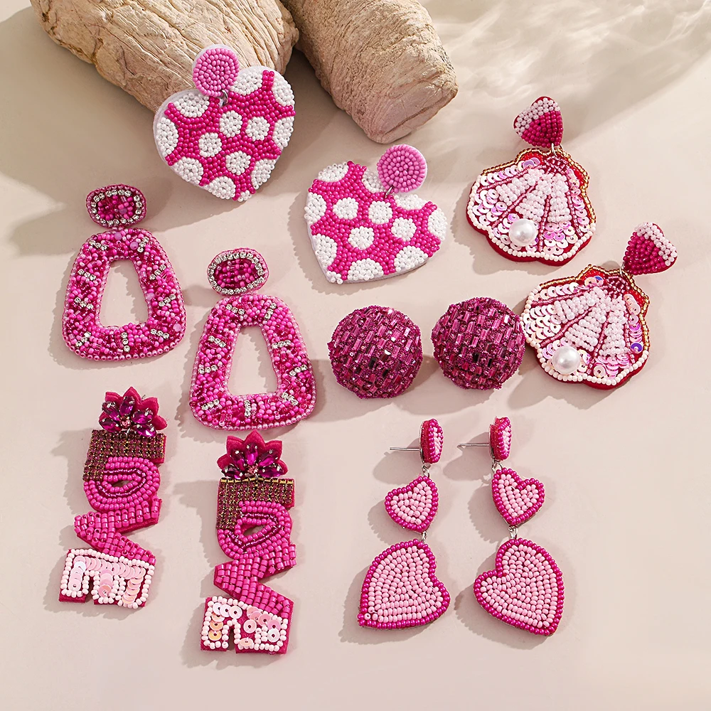 AENSOA اليدوية مطرز اللؤلؤ مطعمة المرأة القرط سوبر فلاش الماس مرصع الزركون نصف كروية ثلاثي الأبعاد مجوهرات #3