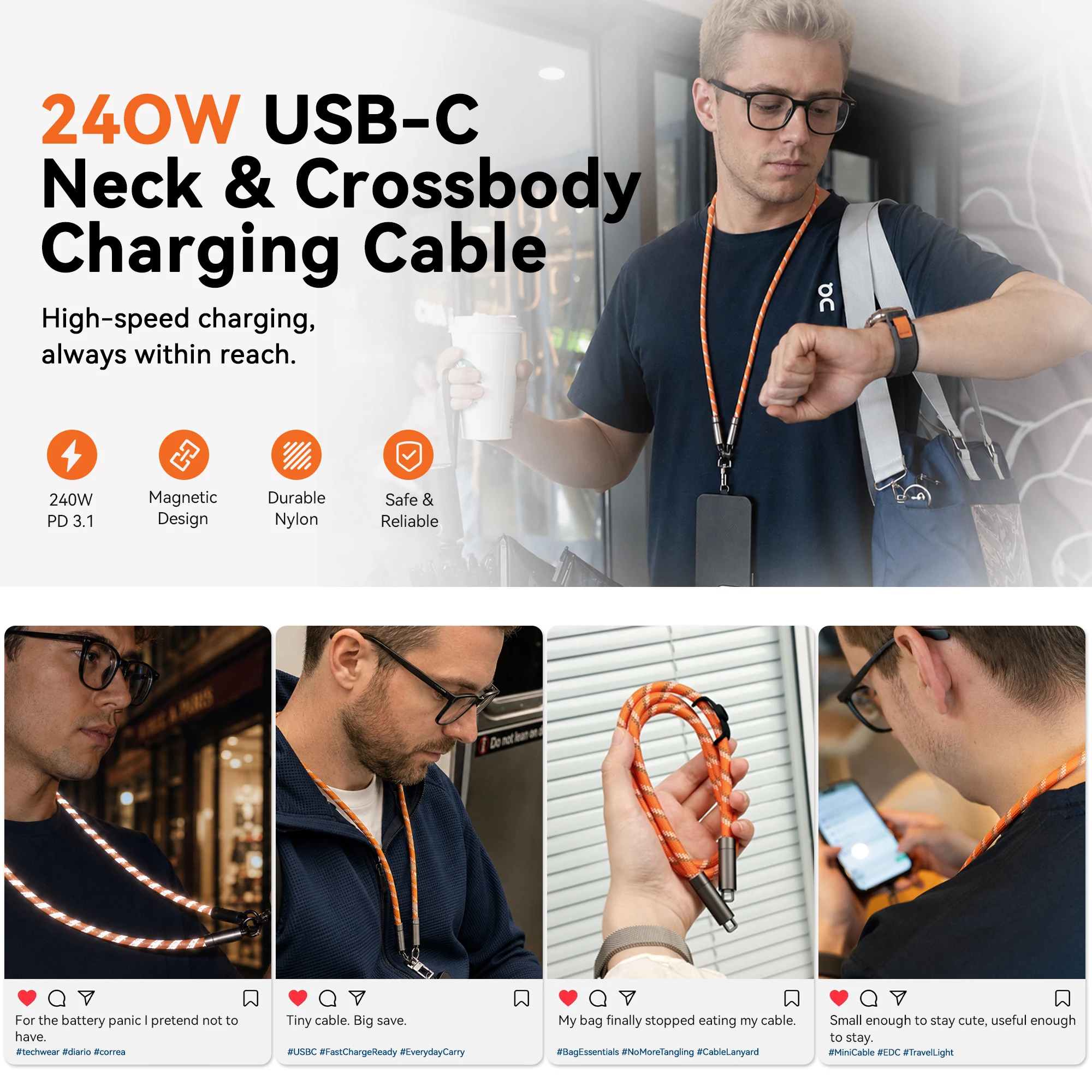Câble de charge rapide 240W Ty - Wedding Power Supply avis et prix