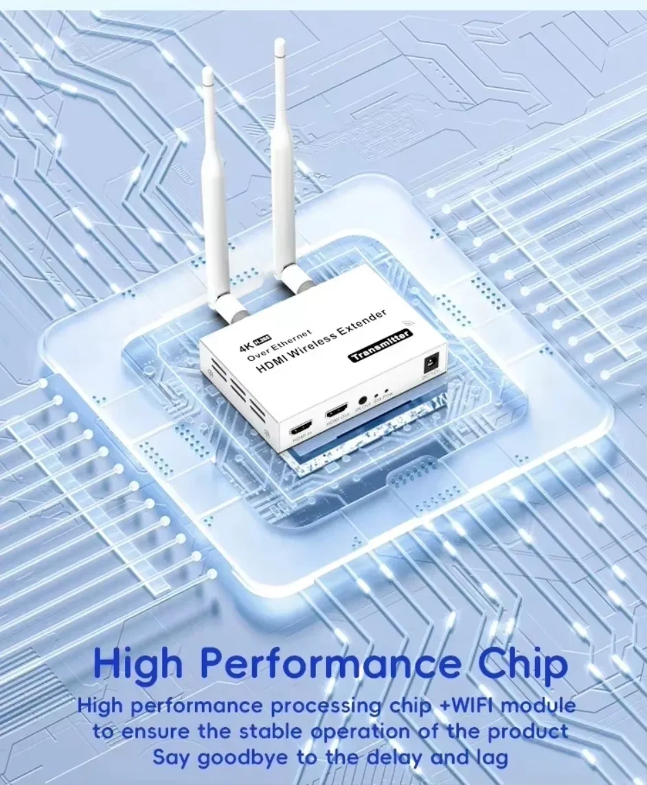 4K 200M/300M 5.8GHz Wireless Transmitter Receiver Extender 1 TX-4 RX Audio Video Extender HDMI-Compatible Loop-Out For TV Box