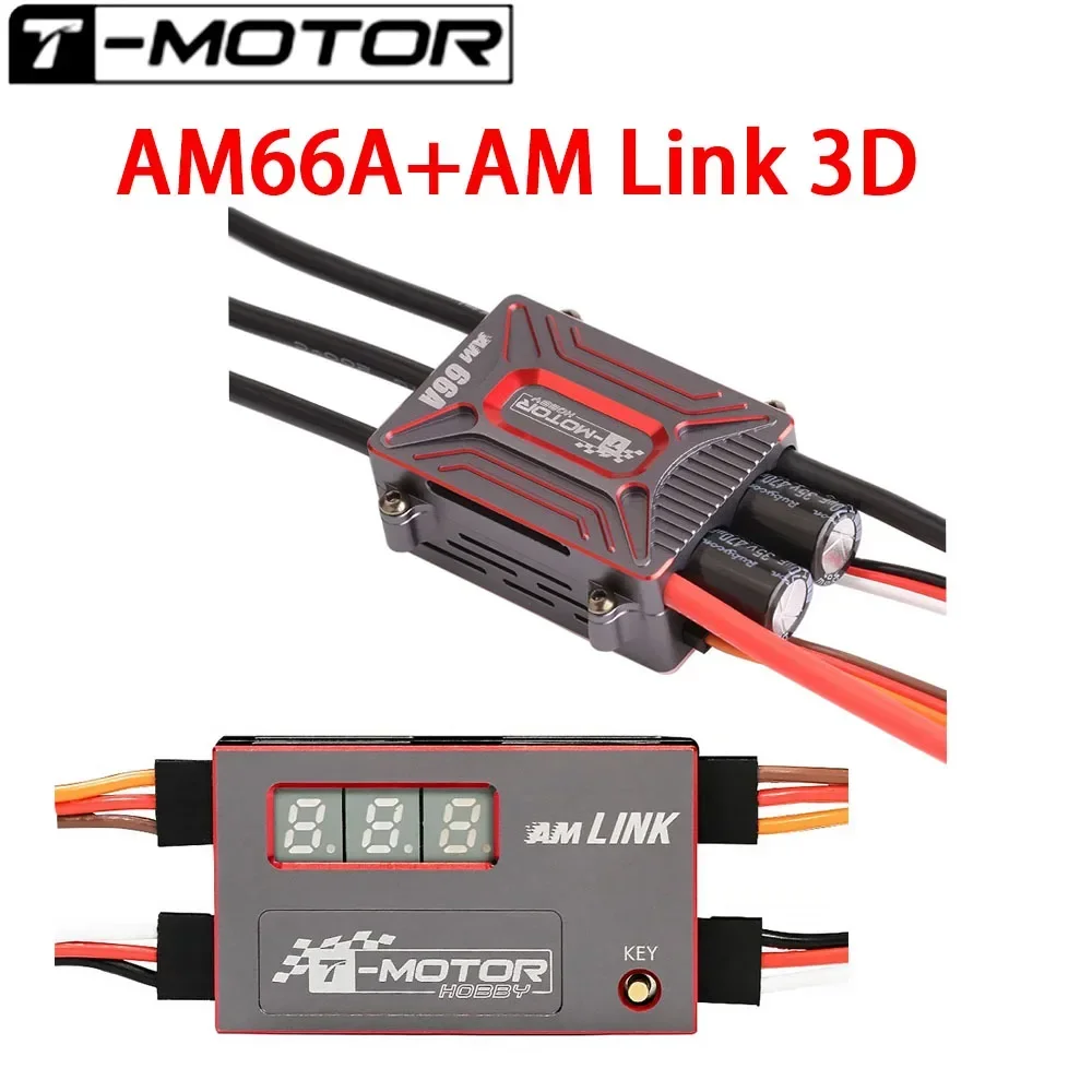 

T-MOTOR AM66A 66A 3-6S BLHeli_S 32 ESC and AM Link 3D Telemetry Card Dshot1200 Electronic Speed Controller for RC FPV Drone