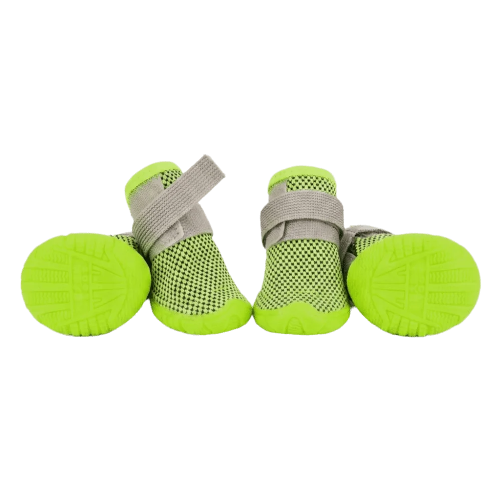 Breathable Dog Mesh Shoes Adjustable Soft Dog Foot Covers Wear-resistant Lightweight Pet Sandals for 4PCS/SET Spring Summer