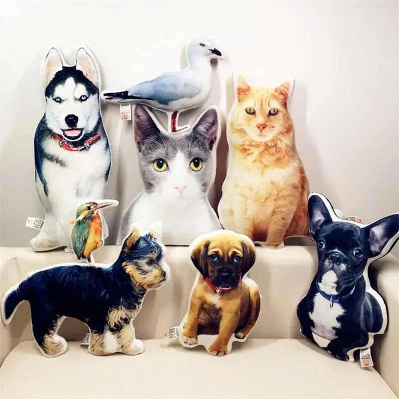 Photo customization DIY dog Cushion Cat Plush Toys Dolls Stuffed Animal Shaped Pillow Sofa Car Decorative Creative Birthday Gift