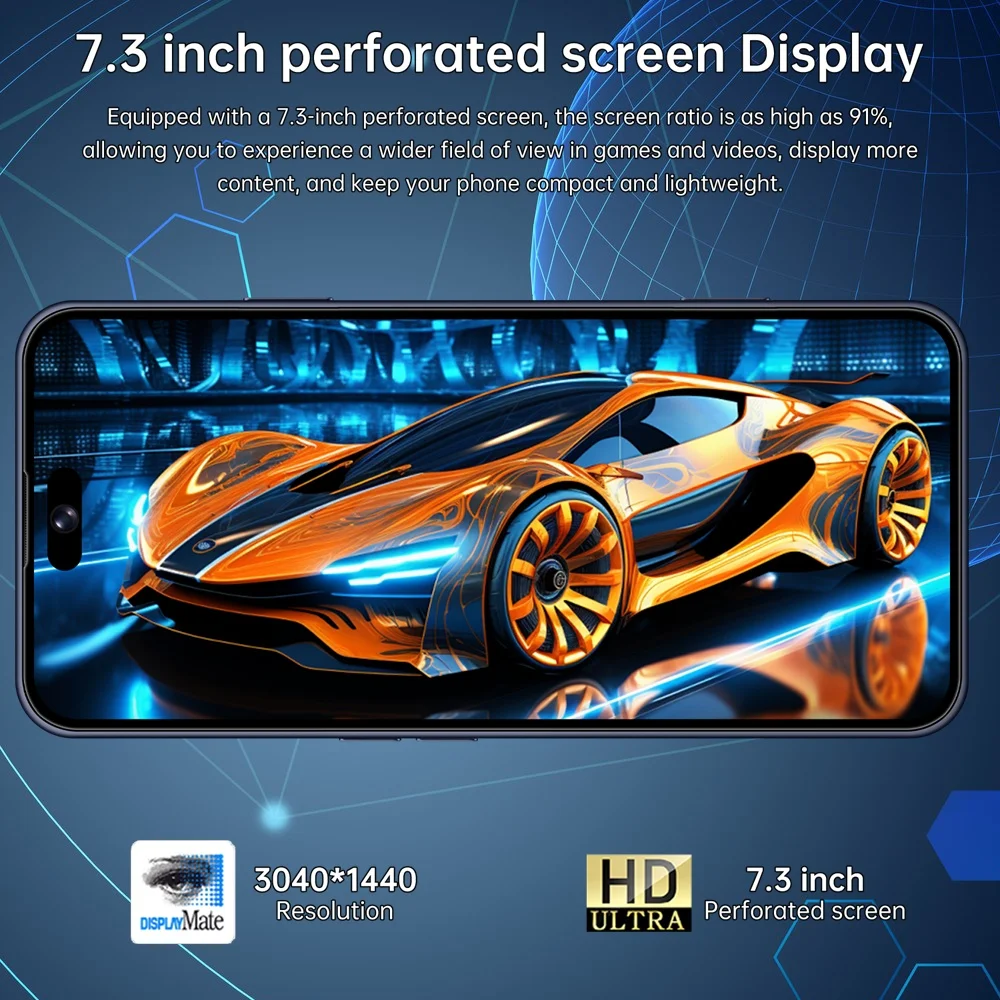 K-Touch Mobile Phones M18 Pro Max Smartphone Android 15 Cell Phone 7.3 Inch 22G+2TB 16+48MP 5G Dual Sim 7800mAh Face Unlocked Global Version Cellphones For Men Women