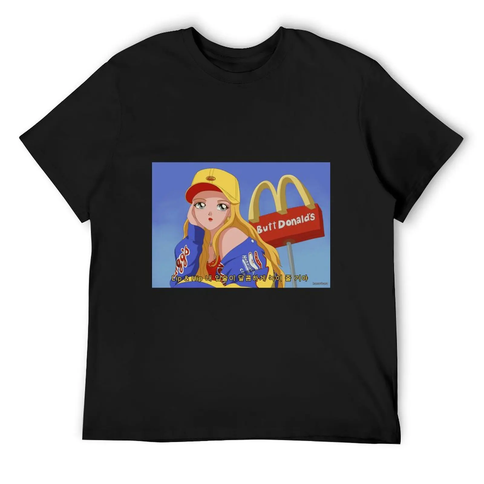 

HyunA Lip & Hip 90's anime T-Shirt Short sleeve tee oversize t-shirts man summer 2025 Funny t-shirt Men's clothing