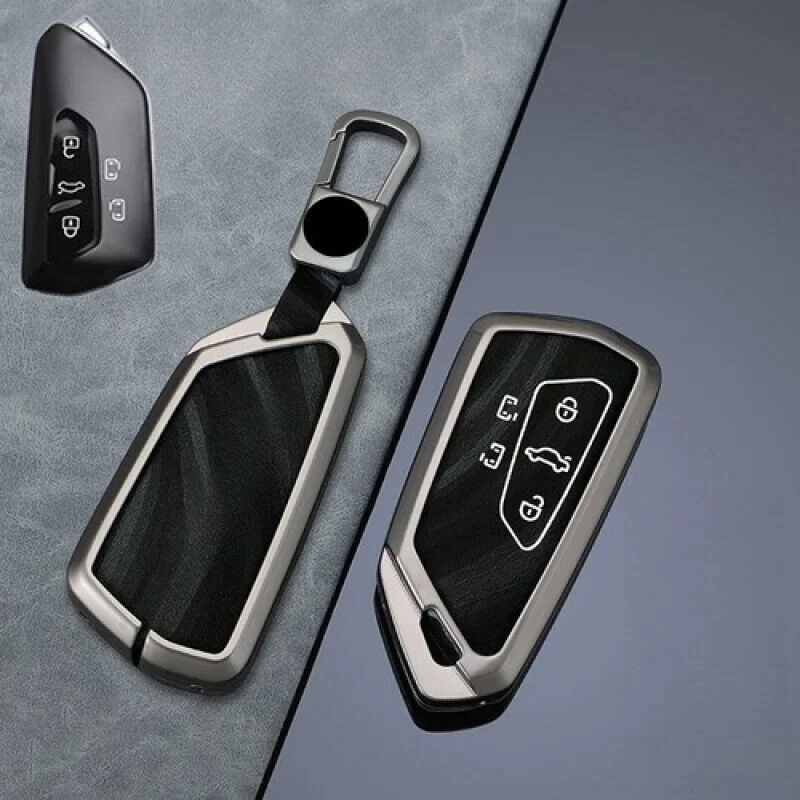 A + سبيكة جلدية سيارة مفتاح فوب غطاء لشركة فولكس فاجن ID.4 جولف 8 MK8 Teramon ID.3 اوكتافيا #5