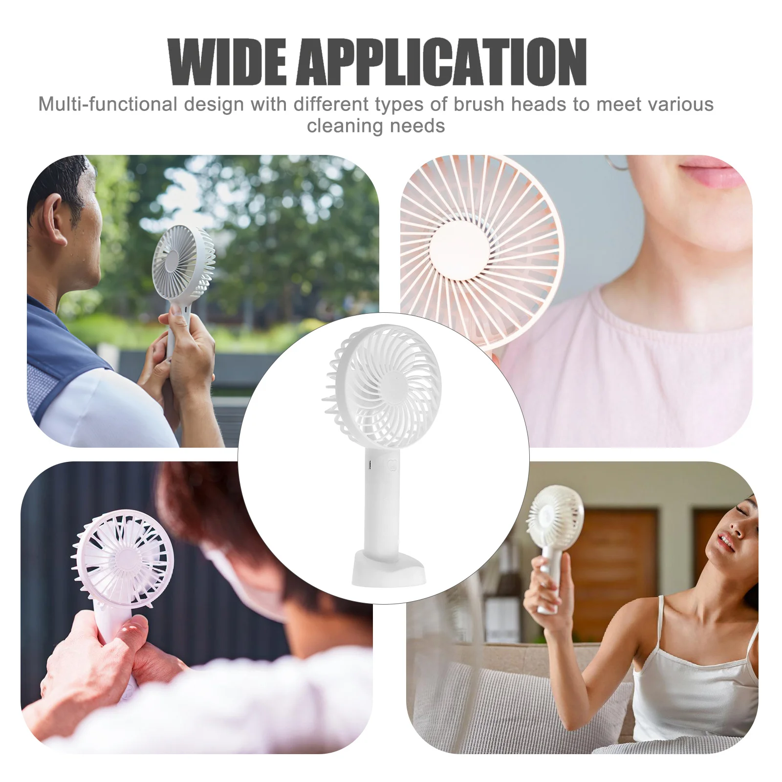 

Mini Handheld Fan USB Rechargeable Portable Cooling Fan for Home Office Car Outdoor Desktop Tabletop Use White