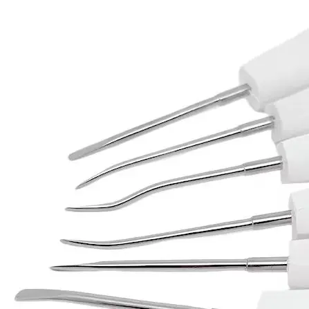 

10Pcs/kit Dentistry Surgical Minimally Invasive Tooth Extraction Tools Dental Luxating Lift Curved Root Elevator Plastic Handle