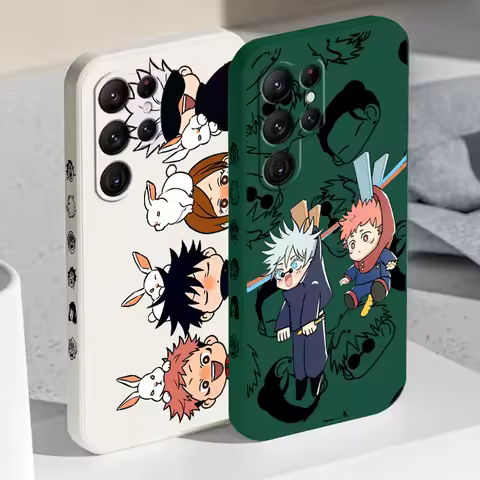 Jujutsu Kaisen Art Anime Cool For Samsung Galaxy S25 S24 S23 S22 S21 S20 Ultra Plus FE 5G Liquid Left Rope Phone Case