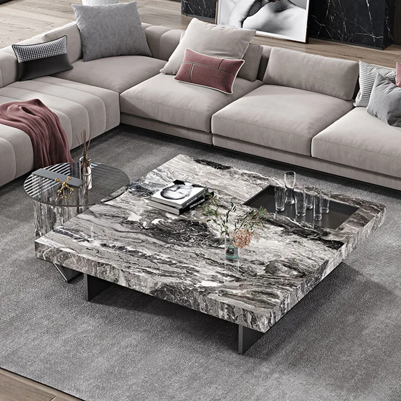 

Living Room Coffee Tables Marble Hardcover Design Aesthetic Coffee Tables With Storage Square Stolik Kawowy Home Furniture