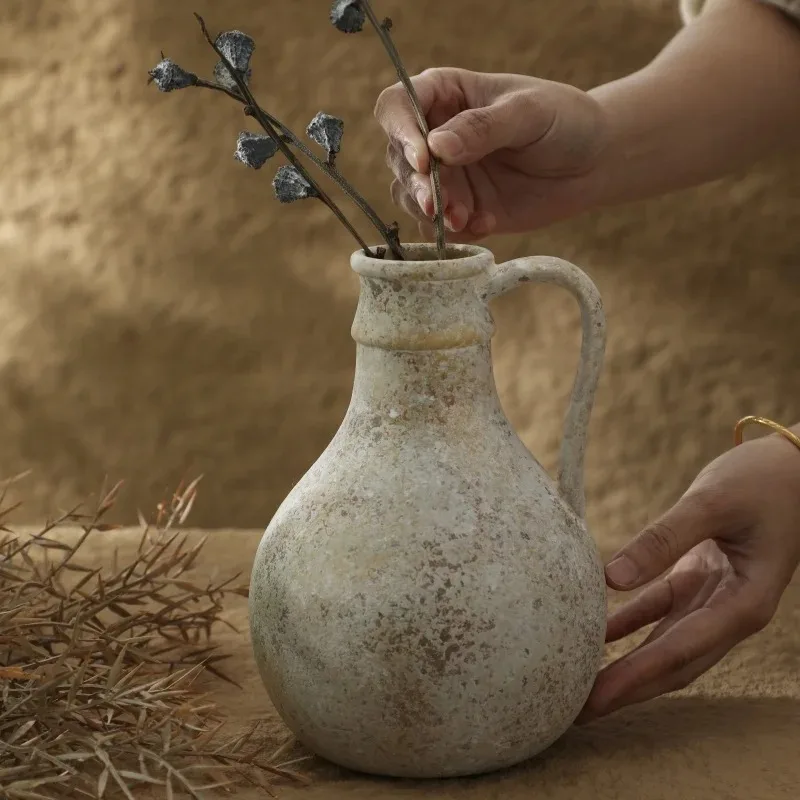 

Ceramic Vase Vintage Handmade Flower Arrangement Home Decoration Accessories
