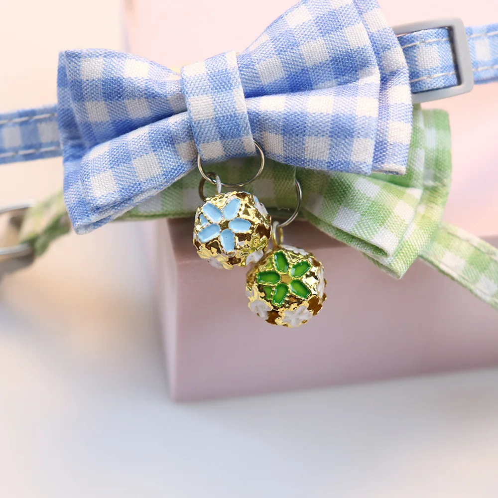 Roosterboog Huisdier Kattenhalsband Met Bel Verstelbare Huisdierhalsband Bownot Veiligheidsketting voor Puppy Kitten Kat Schattig Patroon Dierbenodigdheden