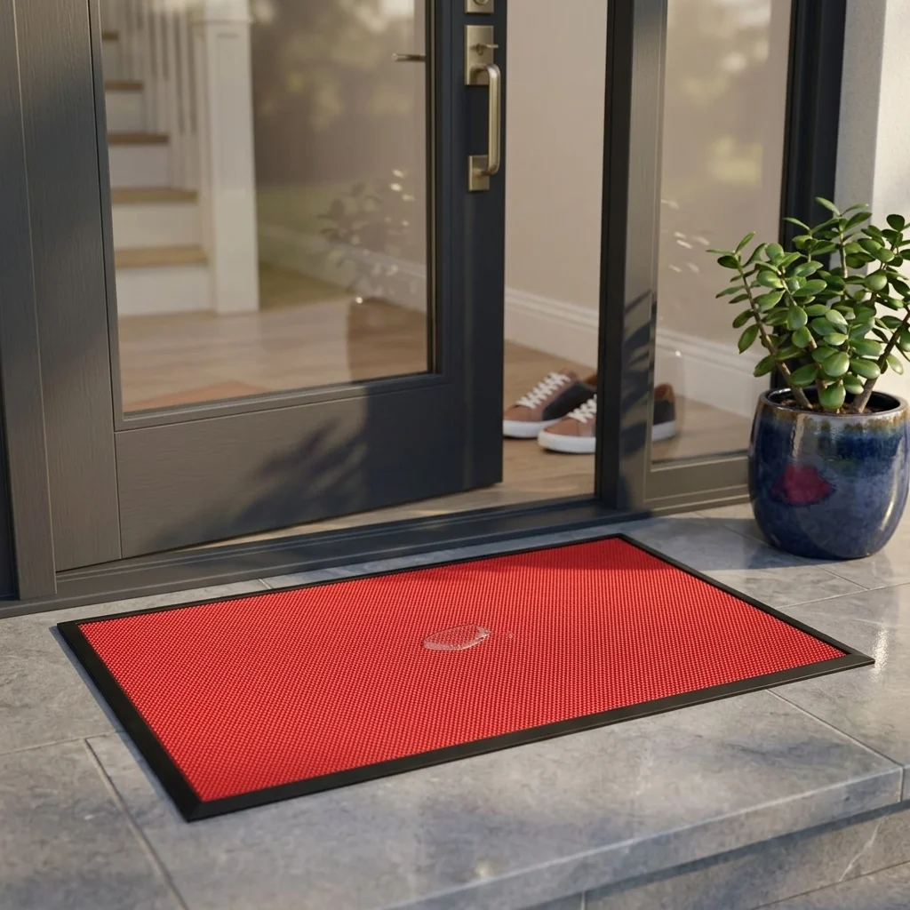 

PVC Non-Slip Door Mat Stain Resistant Foot Pad Waterproof Durable Rubber Backing Indoor Outdoor Entryway Rug Home Decor Carpets