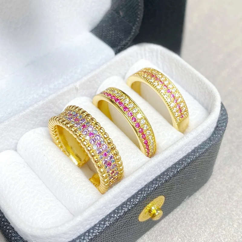 

2025 Medieval Revival Full Zircon Open Ring – Unisex Luxe Elegance