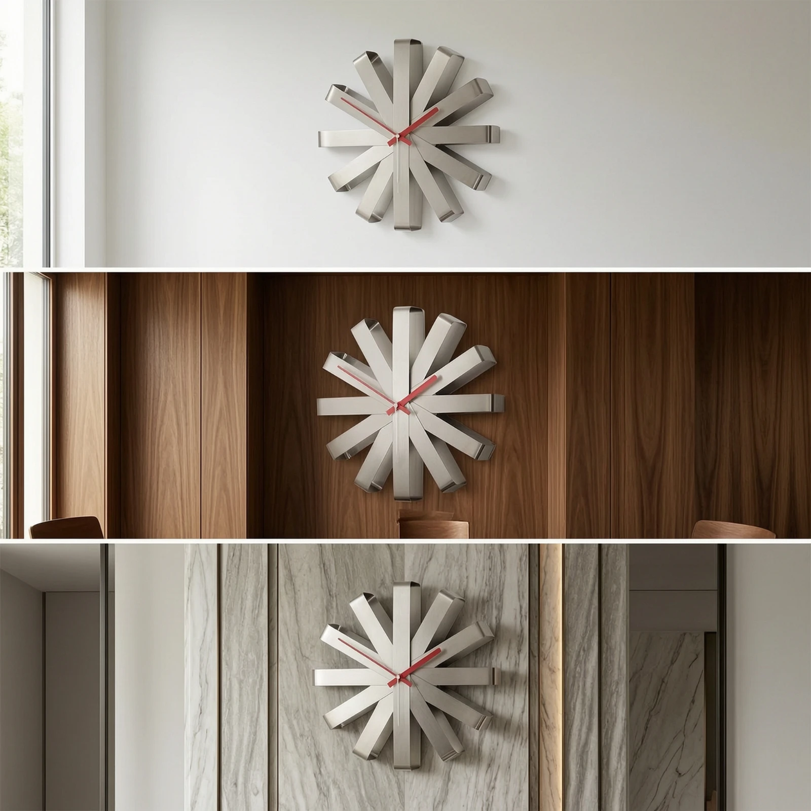 Radiant Wall Clock Minimalist Radiant Wall Clock Timepiece Decorative Stylish for Living Room, Office