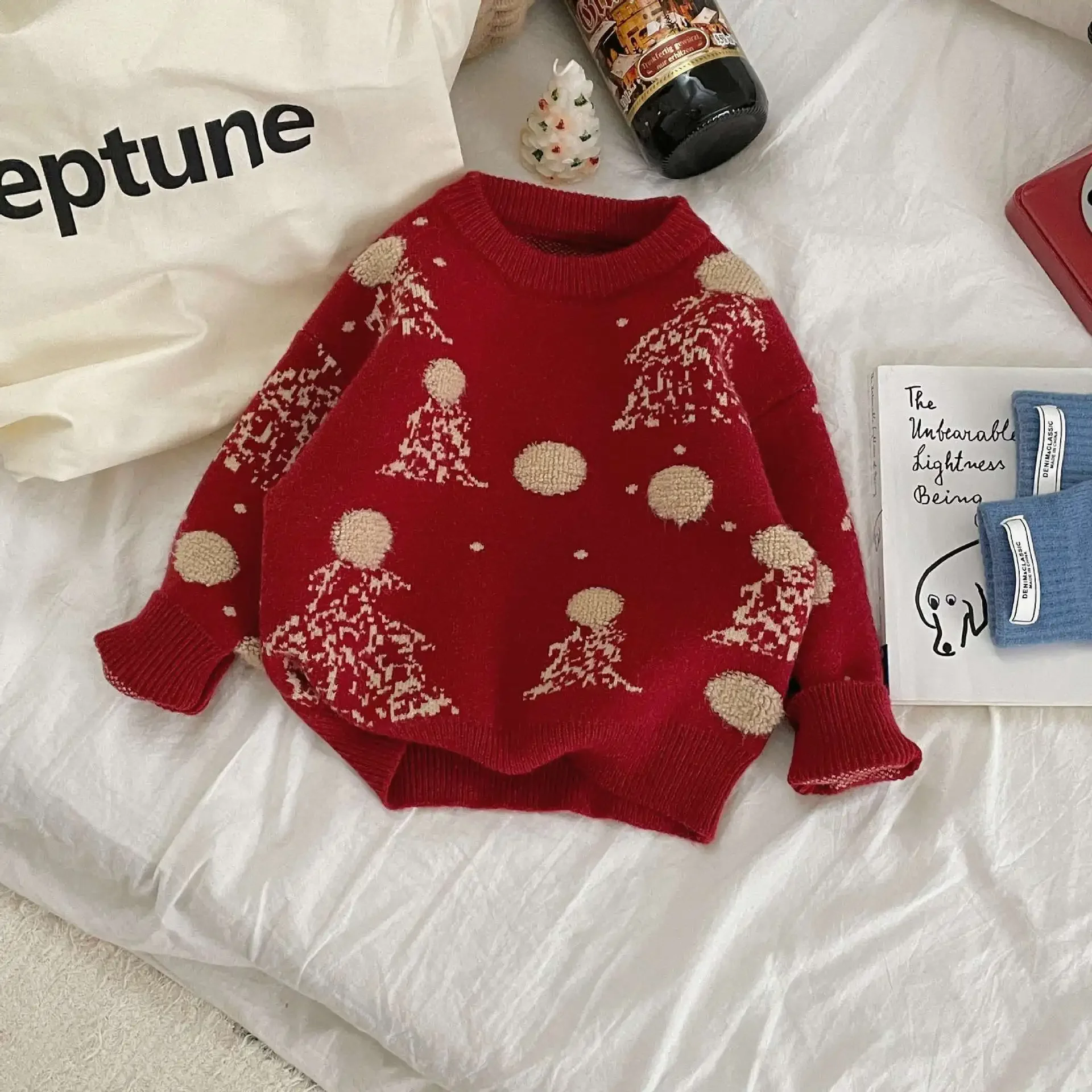 Christmas Fashion Boys Sweaters Toddler Girls Pullover Winter Warm Children's Clothes