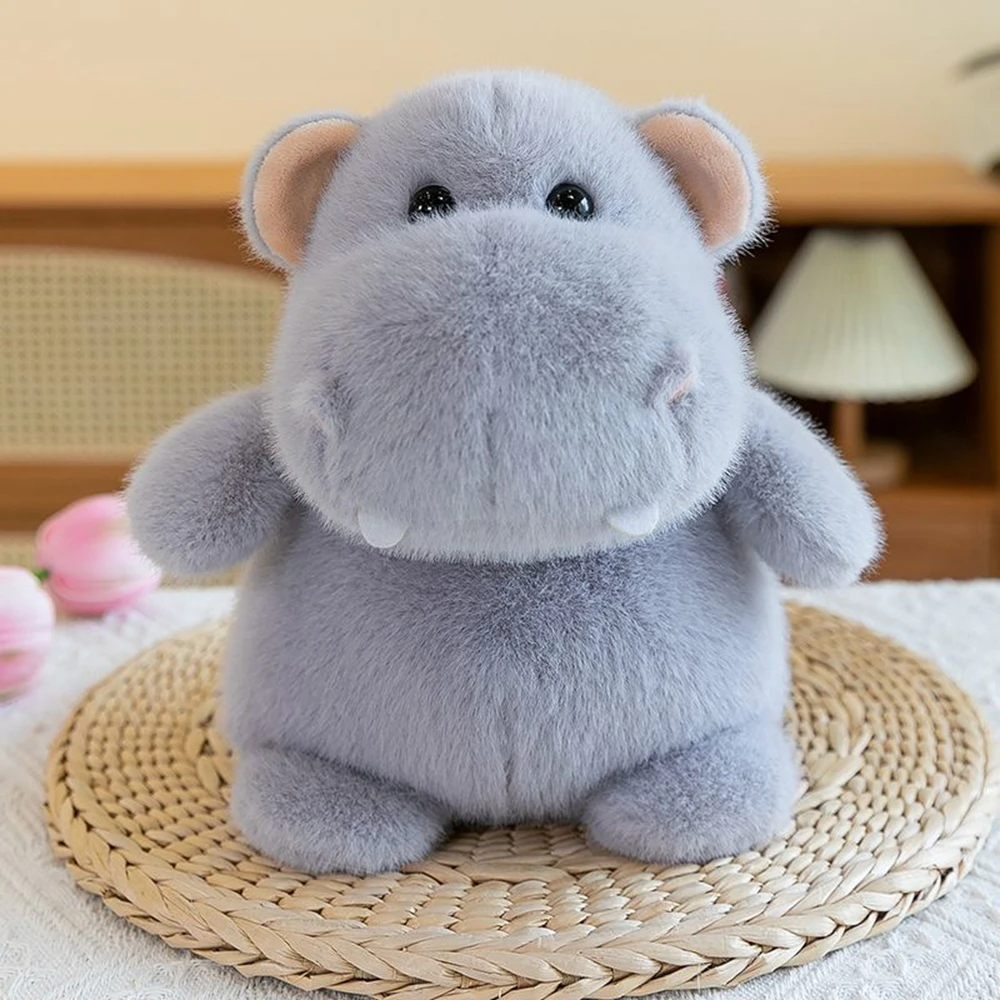 23CM Small Hippo Plush Toy Koala Dinosaur Small Donkey Elephant Super Soft Short Hair Doll For Children's Birthday Festival Gift