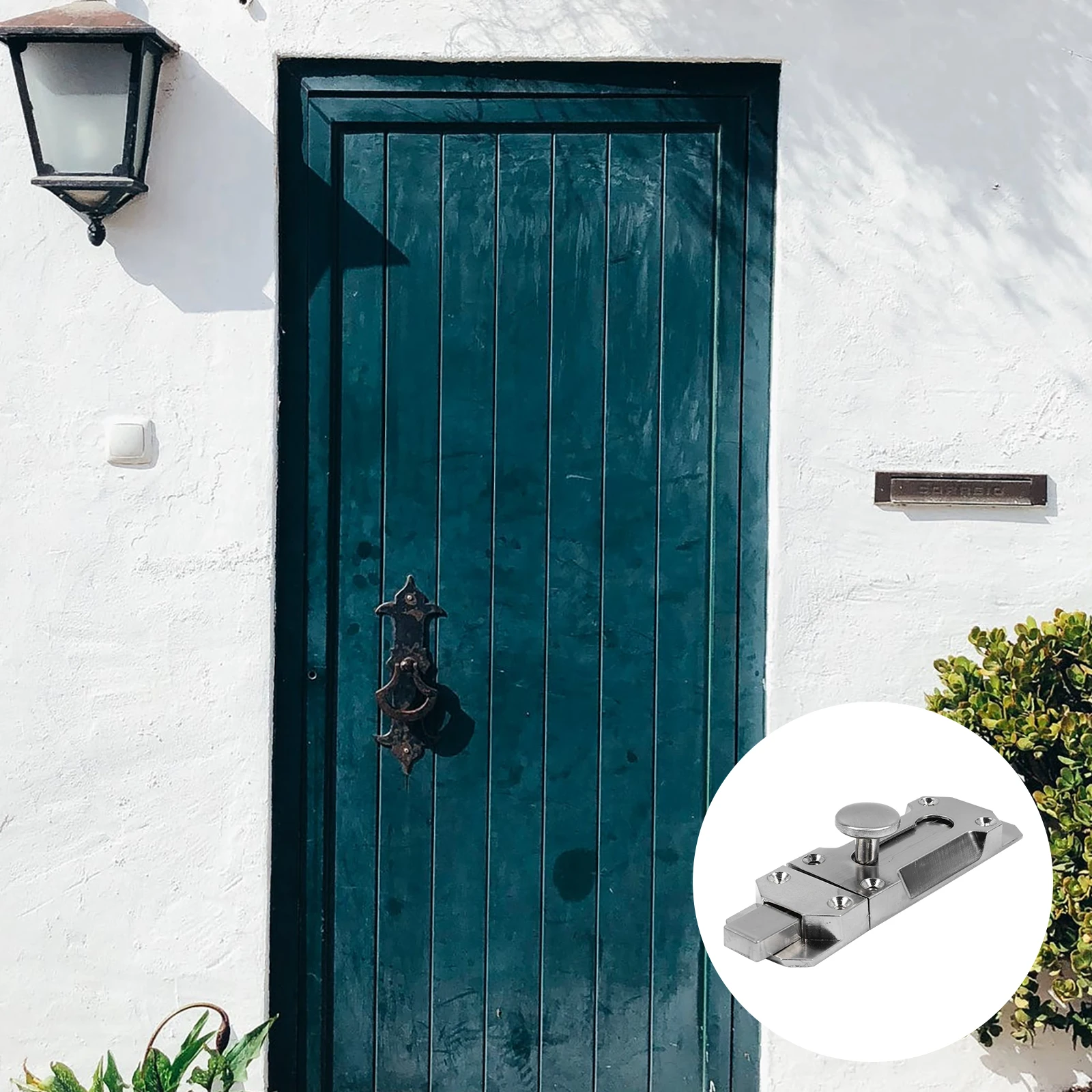 

2 Pcs Zinc Alloy Slide Bolt Lock Sliding Door Security Child Proof Heavy Duty Durable Bathroom Kitchen Garage Easy Install Anti
