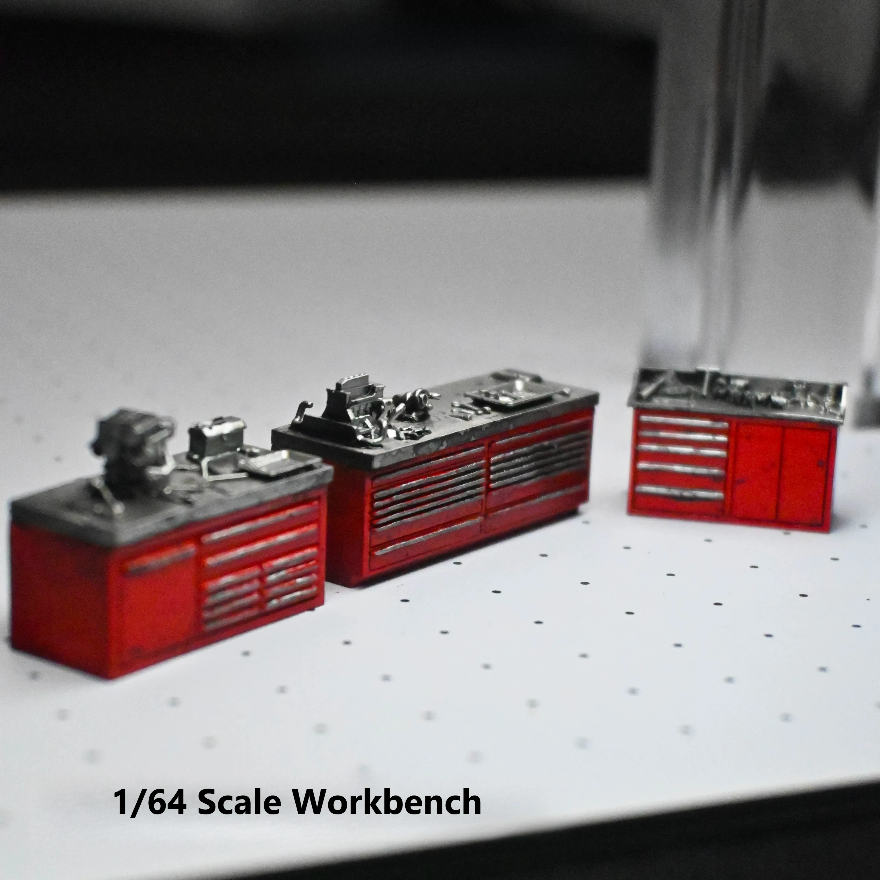 Workshop Tools Toy - 1/64 Schaal Diorama Autogarage Werkbank Gereedschapskast