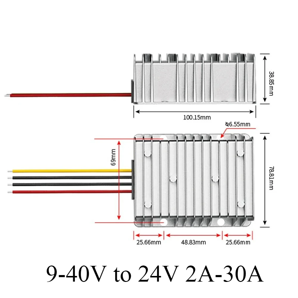 

9-40V 12V 24V 36V to 24V 2A-30A Step-up/down DC DC Power Converter Car Voltage Stabilizer Boost Buck Module solar regulator