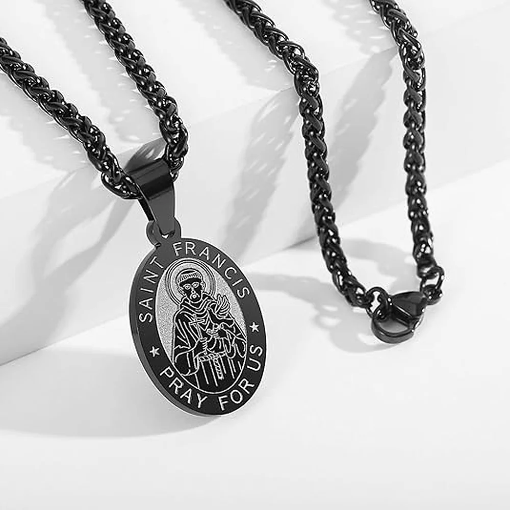 Hip-Hop-Herren-Halskette mit quadratischem braunem Edelsteinanhänger, Vintage-Schmuck aus Edelstahl, modische Damen-Halskette, Accessoires – Detail 3