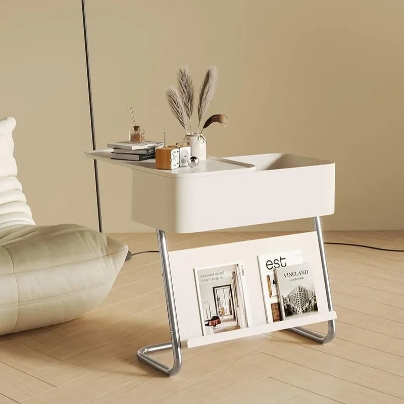 

Small Side Table Designer Antique Cart Cream Style Small Coffee Table Bedside Removable Storage Sideboards