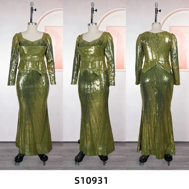 

African Party Dresses for Women Plus Size Dashiki Sequin Maxi Long Dress Elegant Turkey Muslim Wedding Evening Gown 2026 New