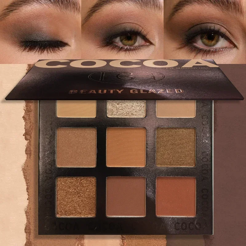 Paleta de sombras de ojos Beauty GLAZED, maquillaje de paleta resistente al agua de larga duración, brillo mate de 9 colores