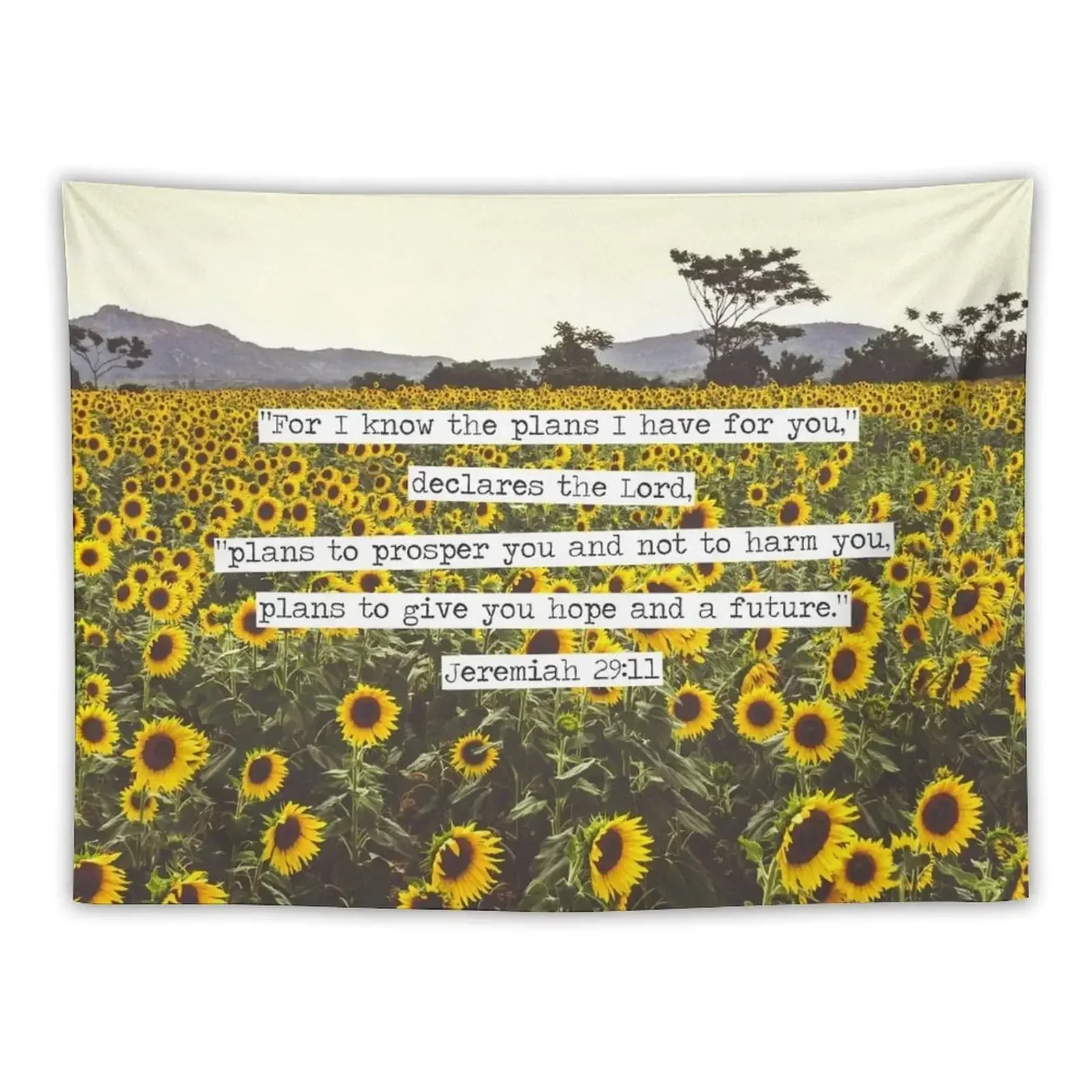 

Jeremiah Sunflowers Tapestry Wall Hanging Wall Wallpaper Bedroom Tapestry