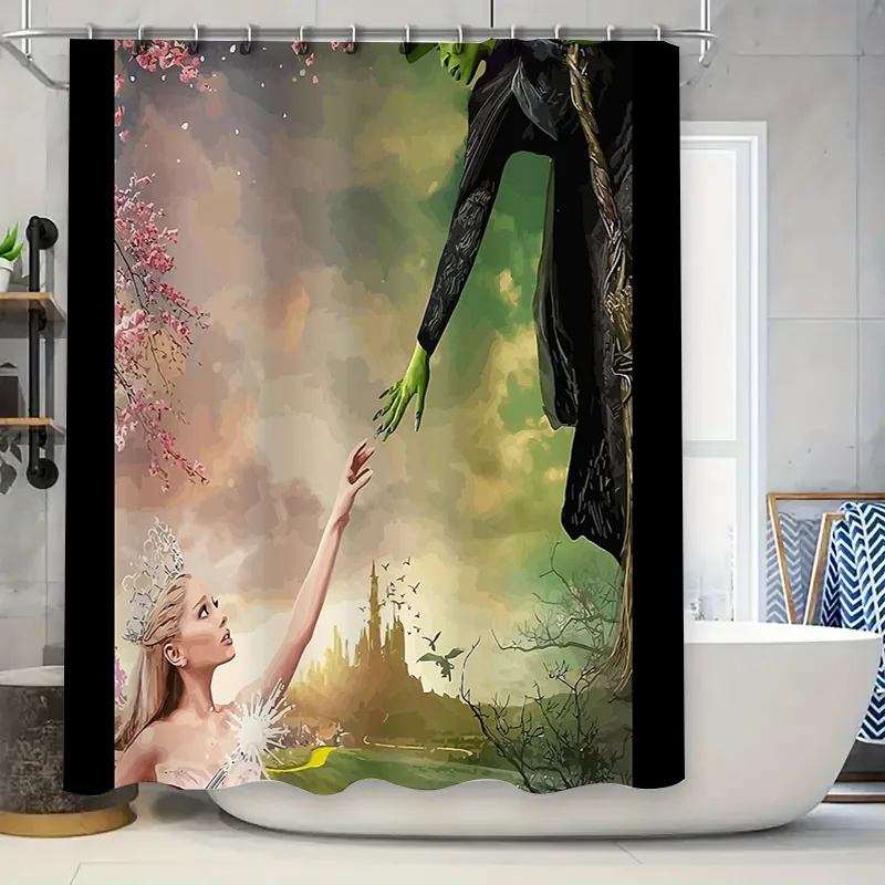 

Fantasy Forest Waterfall Shower Curtain Vintage Nature Landscape Backdrop Scenic Home Decor Artistic Wall Hanging Tapestry