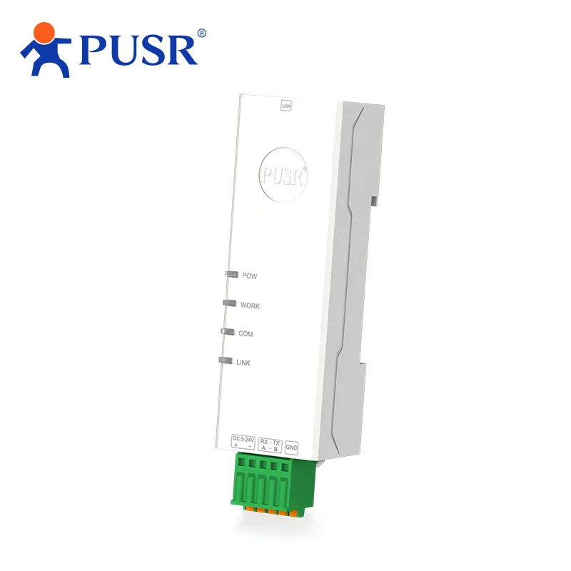 PUSR Din Rail Serial RS485 RS232 to Ethernet Modbus RTU to TCP Modbus Gateway Easy Config Rich Protocols USR-DR132/DR134