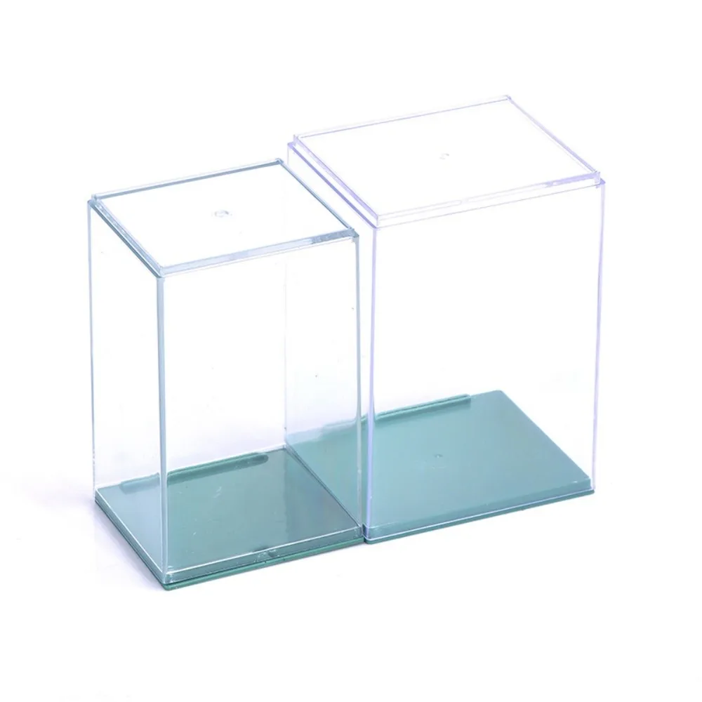 1pc Acrylic Storage Box Desktop Doll Display Box Single Dustproof Transparent Display Rack Display Cabinet