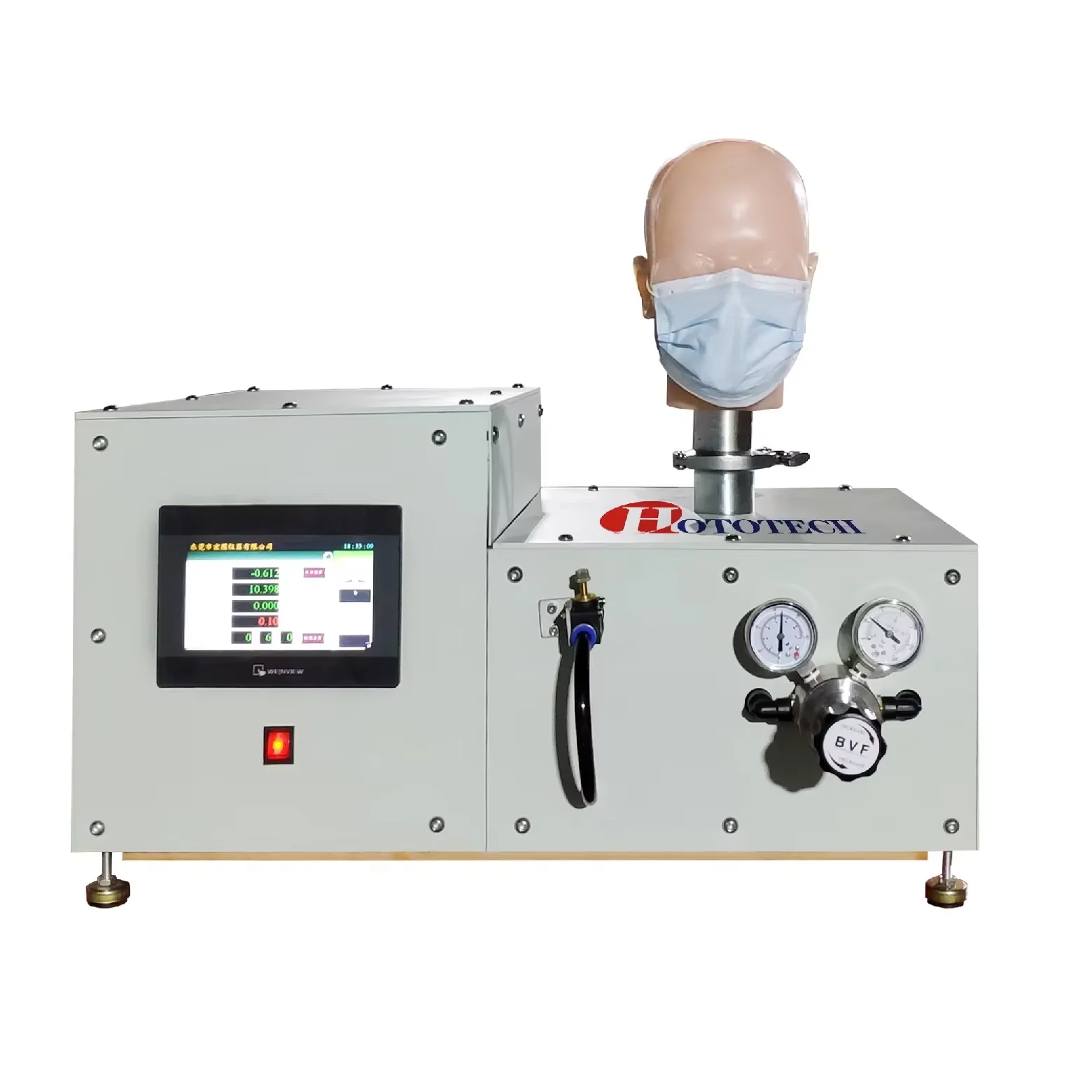 

ANSI EN149 Protective Face Masks Breathing Resistance Tester Respirator Inhalation Exhalation Testing Equipment