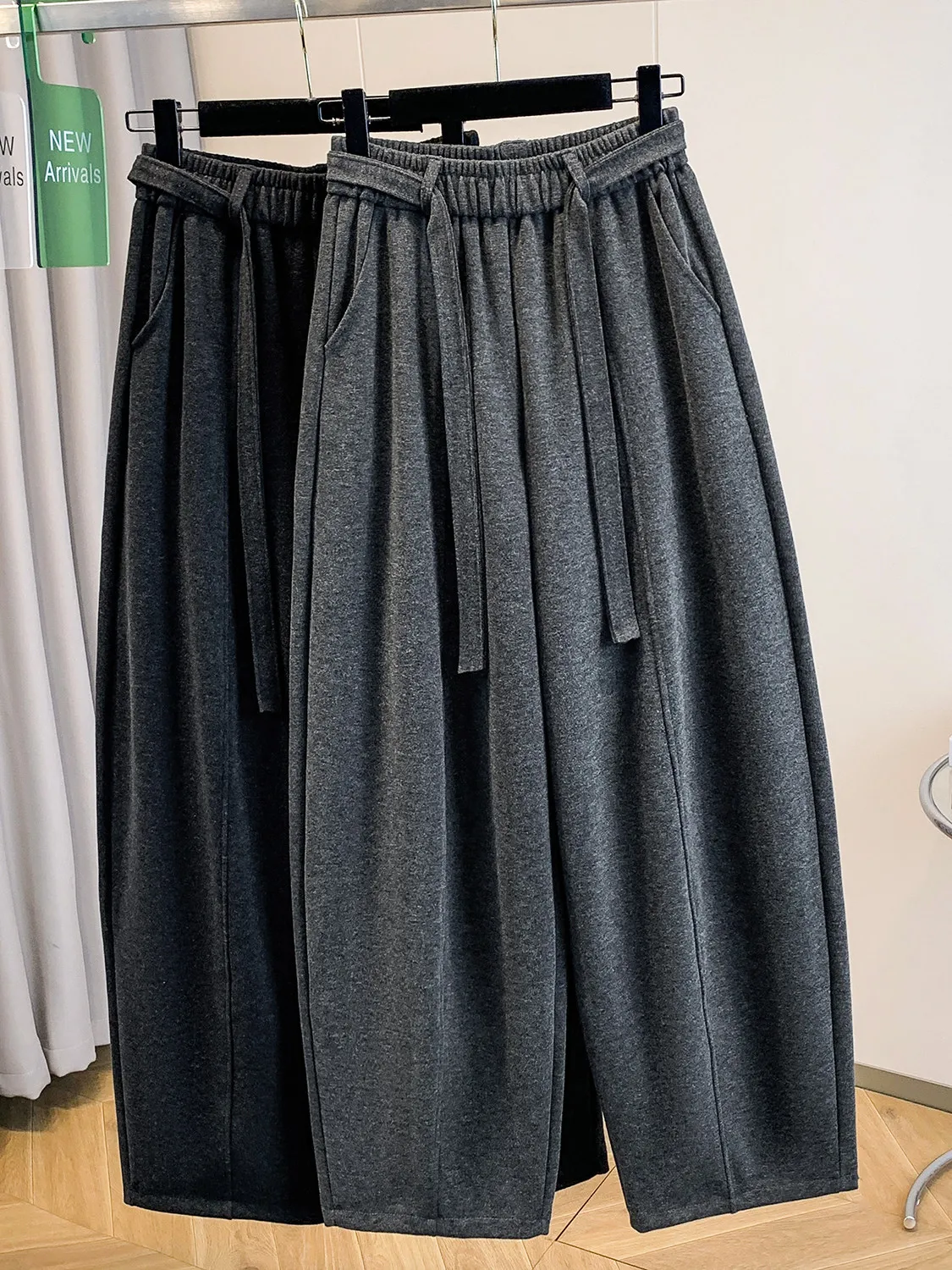 

Новые женские шерстяные брюки с высокой талией, прямого кроя, больших размеров, с эффектом похудения, драпированные, в стиле ретро, весна-лето