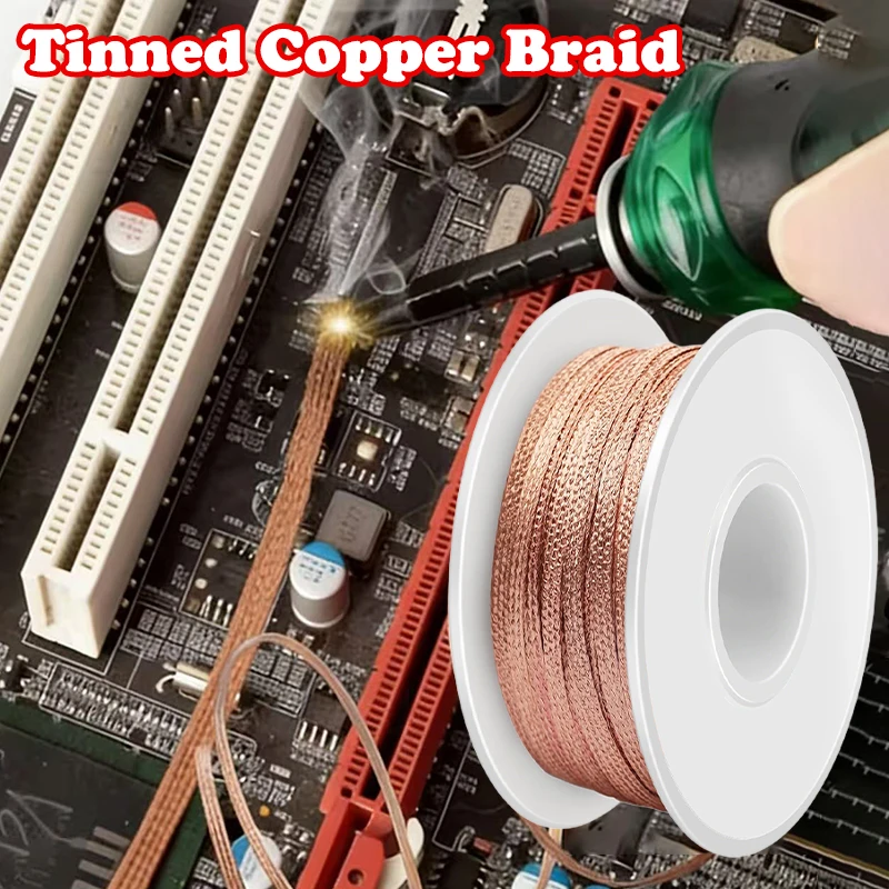 Desoldering Braid Solder Remover Wick,Tool for Precision Solder Repair,Maintenance,Solder Repair,Metallic Wire Welding Tools