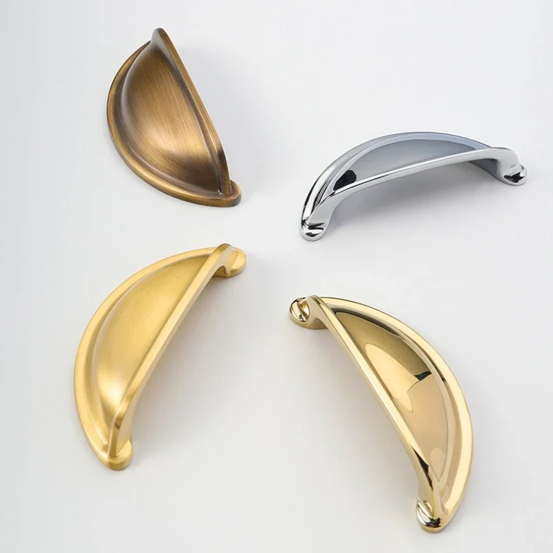 الأثاث العتيق أجهزة الأبواب درج خزانة المقابض الأوروبية للأثاث الصلبة النحاس مقبض كابينة المطبخ #4