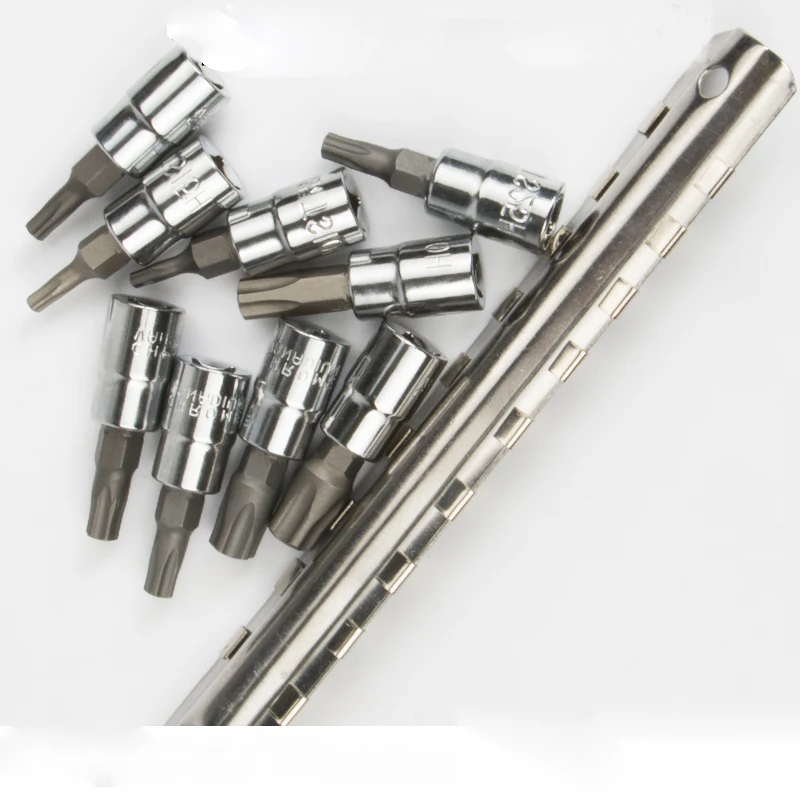 Imagem -02 - Conjunto Ponto Estrela Torx Chave de Fenda Bit Polegada Socket Drive Pentalobe Ts10 Ts15 Ts20 Ts25 Ts27 Ts30 Ts40 Ts45 Ts50 Ferramentas Peças