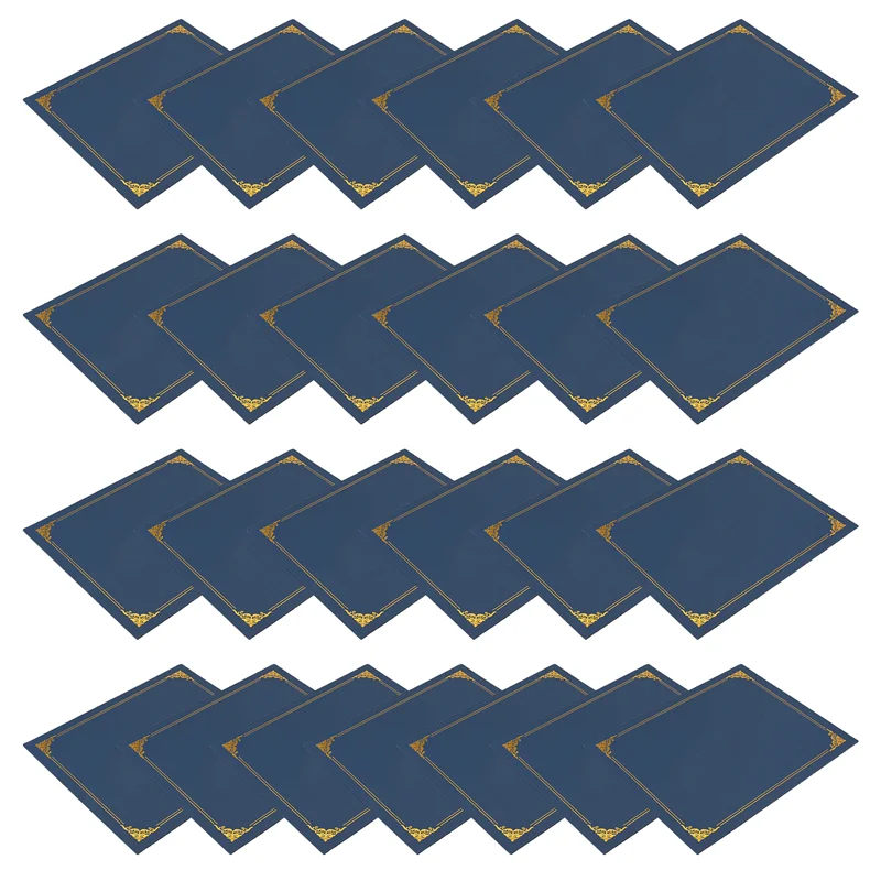 حاملي شهادات ABKJ-25 قطعة، حاملي الدبلوم الورق الأزرق لحجم الرسالة 8.5 × 11 بوصة #1