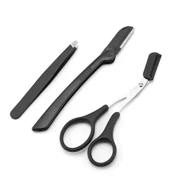 3PCS Eyebrow Trimmerbeauty Tools For Beginnerseyebrow Trimmer scissorssafety Typeanti-Scratchmacro Shaver
