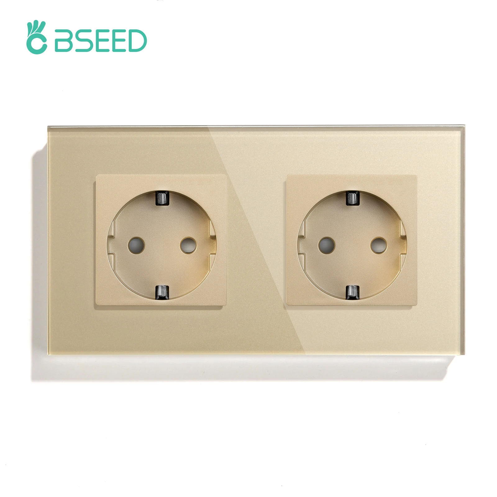 Bseed Touch Light Switch 1/2/3Gang 2Way Wall Socket Type-C USB Port Light Switches For Stairs Glass Panel Blue Backlight 240V image 3