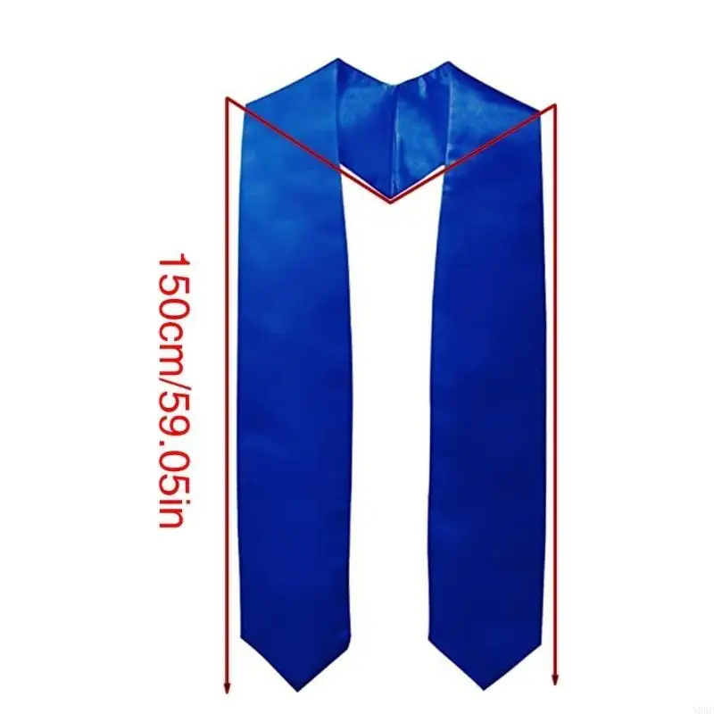 Y08C Graduation Plain Graduation Stole Angulado Teens College Cerimônia Cenário cerimônia
