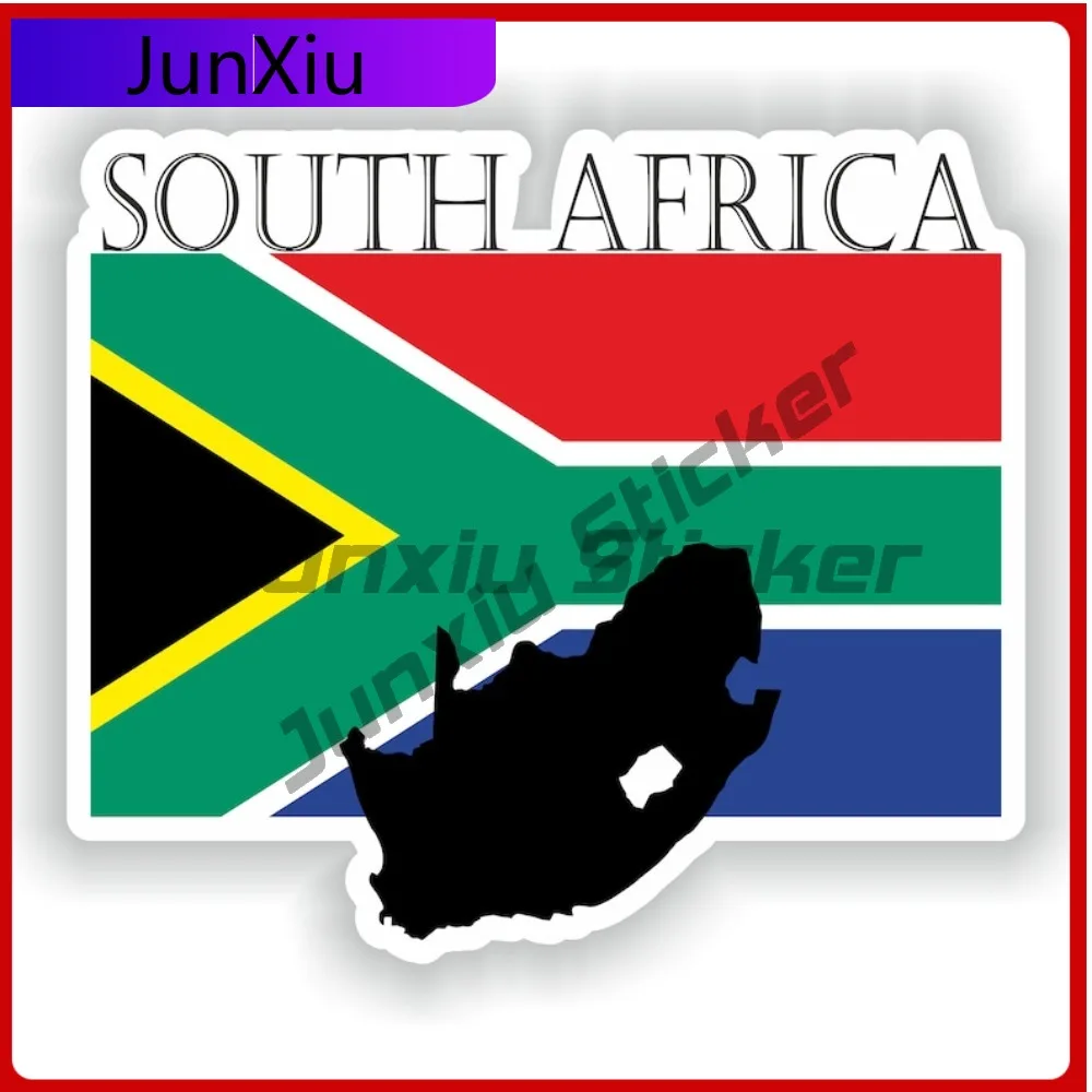 

South Africa Flag Map Shape Outline Badge Vinyl Car Sticker Custom Sticker Camping Car Exterior Stickers Funny Decorations Acces