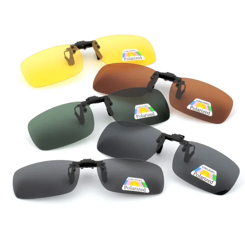 Polarized Sunglasses Clip Drive Sun Spectacles Yellow Night Vision Glasses Night Resin Lens Driving Eyeglasses